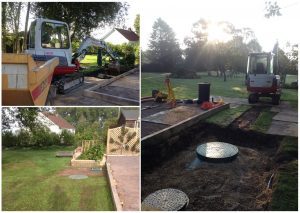 montage-image-of-an installation-of-a-below-ground-WPL-Diamond-dms3-small-domestic-wastewater-sewage-treatment-plant-for-off-mains-drainage-at-a-domestic-home.