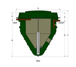 Technical-drawing-image-of-a-below-ground-WPL-Diamond-DMC-robust-compact-package-sewage-wastewater-treatment-plant-for-off-mains-drainge-serves-1-up-to-55-people-population-equivalent.